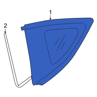 Toyota OE - Rear Left Quarter Glass