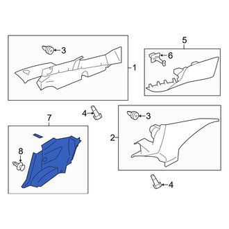 Toyota OE - Rear Left Lower Interior Quarter Panel Trim Panel