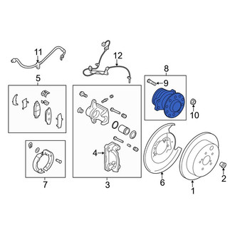 Toyota OE - Rear Wheel Bearing and Hub Assembly