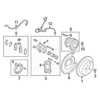 Toyota OE - Rear Suspension - Brake Components (W/O Brembo)
