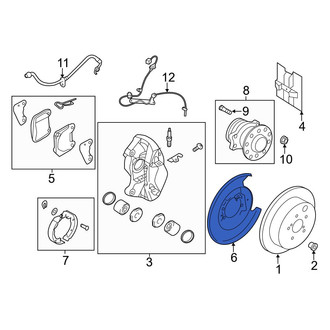 Toyota OE - Rear Left Brake Dust Shield