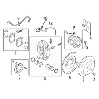 Toyota OE - Rear Suspension - Brake Components (With Brembo)