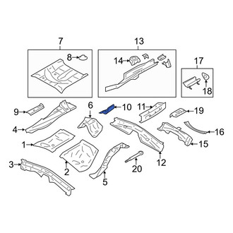 Toyota OE - Rear Left Frame Stiffener
