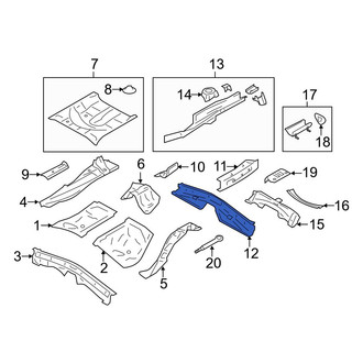 Toyota OE - Rear Center Floor Pan Crossmember