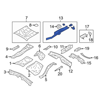 Toyota OE - Rear Left Frame Side Member Assembly