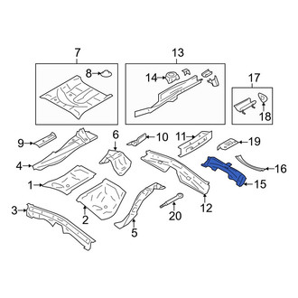 Toyota OE - Rear Floor Pan Crossmember