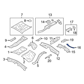 Toyota OE - Rear Floor Pan Crossmember