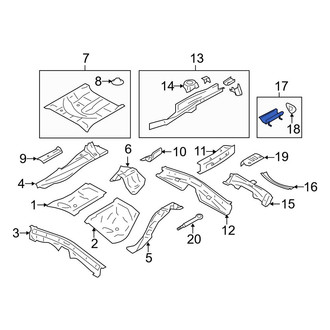 Toyota OE - Rear Left Frame Rail End