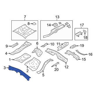 Toyota OE - Rear Floor Pan Crossmember