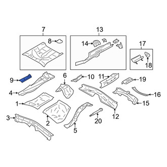 Toyota OE - Rear Left Floor Side Rail