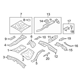 Toyota OE - Rear Body & Floor - Floor & Rails