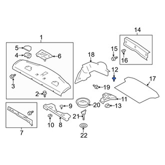 Toyota OE - Trunk Floor Storage Box Clip