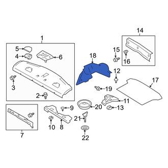 Toyota OE - Rear Left Trunk Trim Panel