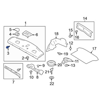 Toyota OE - Kick Panel Retainer