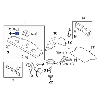 Toyota OE - Rear Seat Belt Anchor Plate Cover
