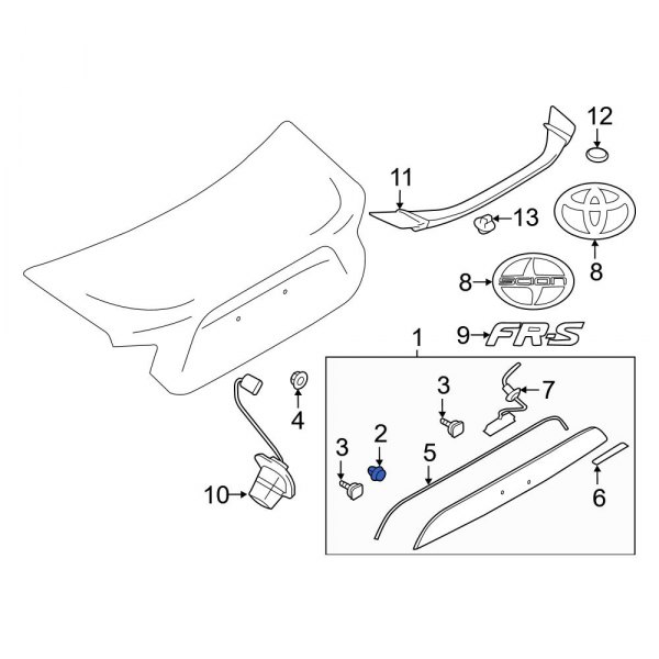 Deck Lid Finish Panel Clip