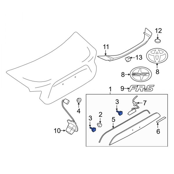 Deck Lid Finish Panel Bolt