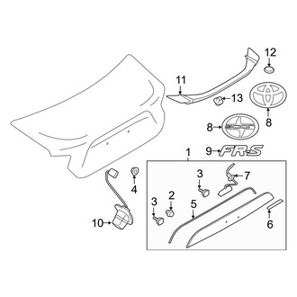 Toyota OE - Trunk Lid - Exterior Trim