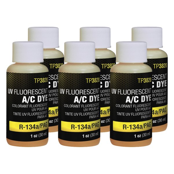 Tracer Products® - Fluoro-Lite™ 1 oz. R134a A/C System Leak Detection Dye, 1 oz. x 6 Bottles