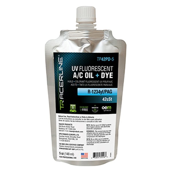 Tracer Products® - PAG-42 R1234yf Refrigerant Oil with Fluorescent Leak Detection Dye, 5 oz