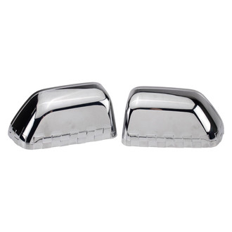 Trail Ridge® - Checkered Flag Chrome Driver and Passenger Side Towing Mirror Covers