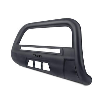 TrailFX® B1607B - 3.5" Oval Black Bull Bar with Skid Plate and LED Light Bar Mounts