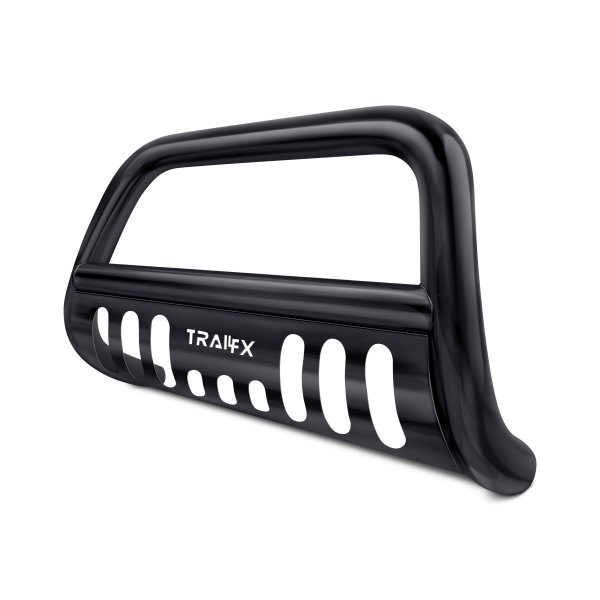 TrailFX® - 3" Black Round Bull Bar with Black Skid Plate