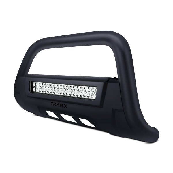TrailFX® - 3.5" Oval Black LED Bull Bar with Skid Plate