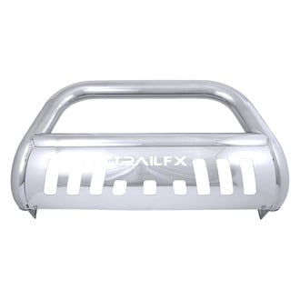 TrailFX® - 3" Polished Round Bull Bar with Polished Skid Plate