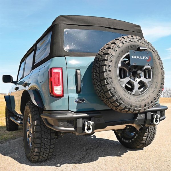 TrailFX® - Full Width Rear Pre-Runner Black Powder Coated Bumper