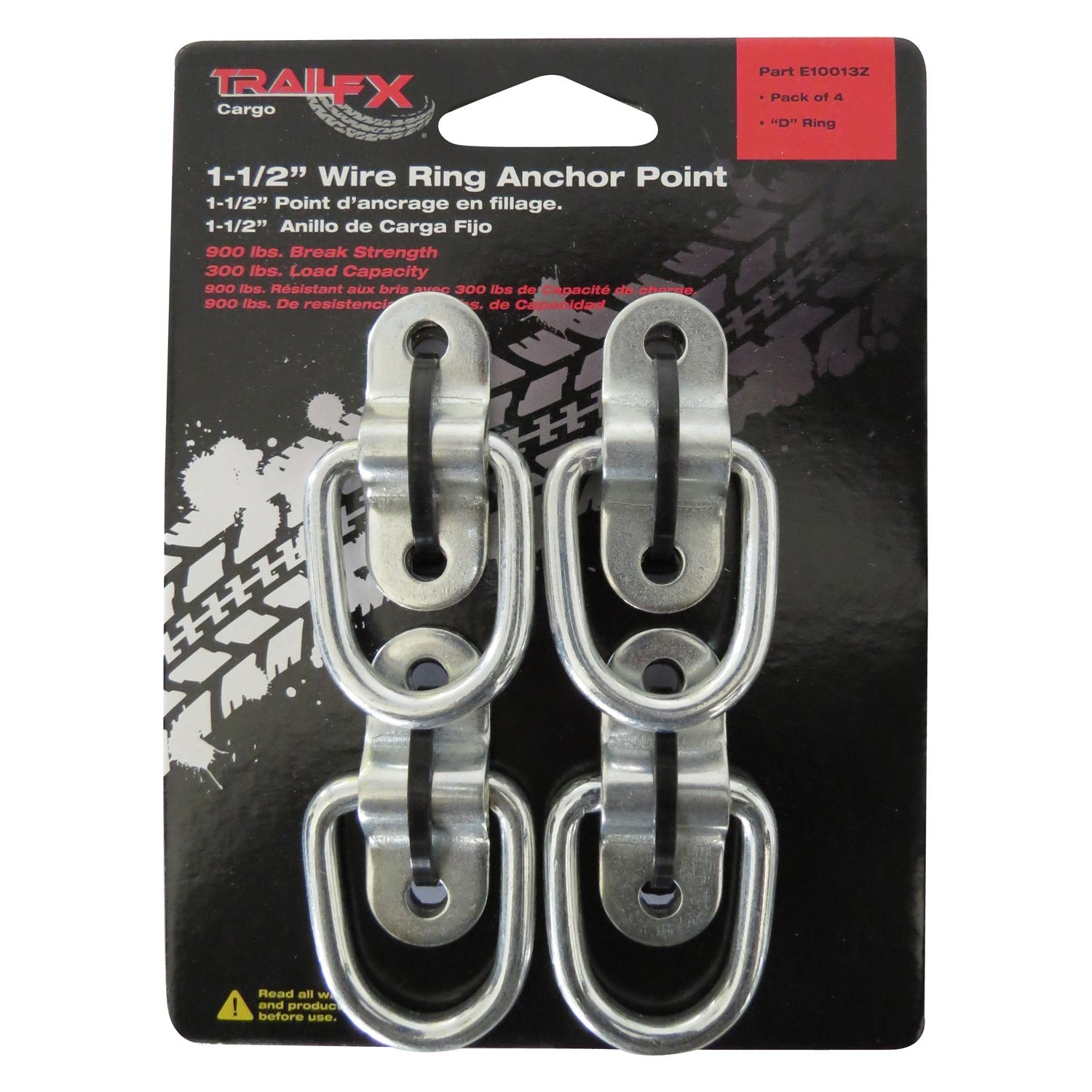 1/4 in. Cargo D-Ring Anchor, 2 Pack