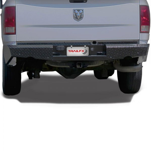 TrailFX® - Treadplate Full Width Rear HD Black Powder Coated Bumper