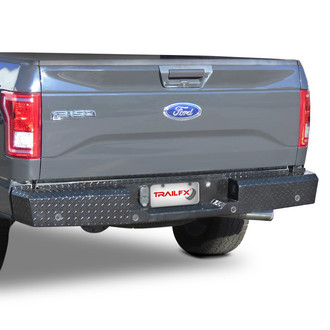 TrailFX® - Treadplate Full Width Black Powder Coated Rear HD Bumper