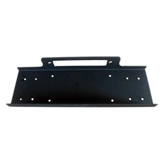 TrailFX® - Black Textured Powder Coated Flat Plate Winch Mount for Winches Up to 12,000 lbs