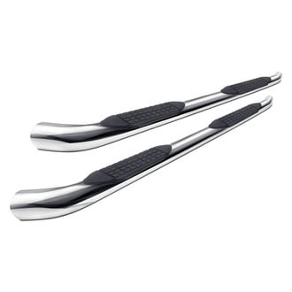 TrailFX® - 4" Cab Length Polished Oval Bent End Side Steps