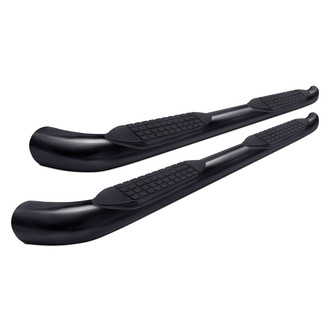 TrailFX® - 5" Cab Length Black Oval Bent End Side Steps