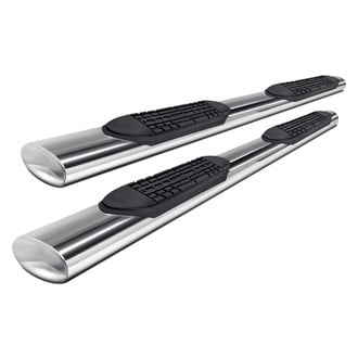 TrailFX® - 6" Cab Length Polished Oval Straight Side Steps