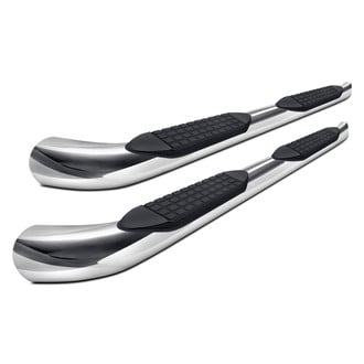 TrailFX® - 6" Cab Length Polished Oval Bent End Side Steps