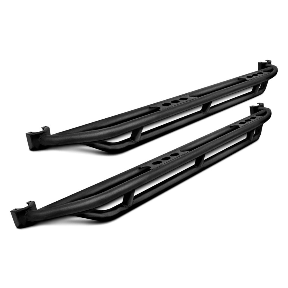 TrailFX® BR012T Black Rocker Panel Guards