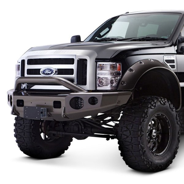 TrailReady® - Full Width Front HD Black Powder Coat Bumper 