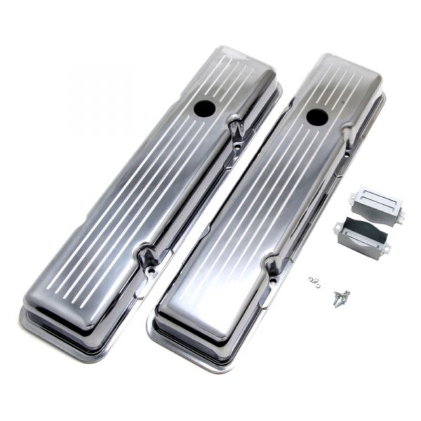 Trans-Dapt® - Lo-Baffle Short Ball-Milled Valve Cover with Pinstripes