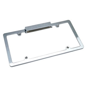 Trans-Dapt® 6967 - Deluxe Chrome License Plate Frame with Light