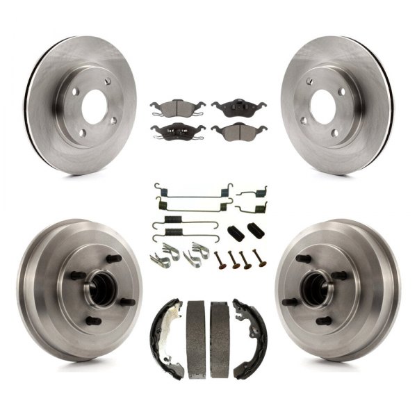 Transit Auto Front Disc Brake Rotors And Semi-Metallic Pads Kit Replacement For Chevrolet Equinox GMC Terrain Malibu Buick Impala LaCrosse Reg並行輸入 : Detroit Axle - SRW Front Brake Kit for Ford Transit