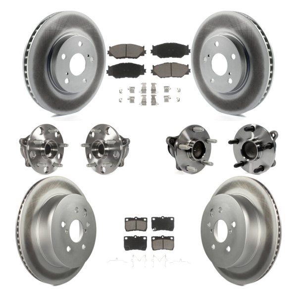 Transit Auto Front Disc Brake Rotors And Semi-Metallic Pads Kit For Chevrolet Equinox GMC Terrain Malibu Buick Impala LaCrosse Regal Limite 並行輸入品 : Front Rear Brake Disc Rotors Ceramic Pads For Ford