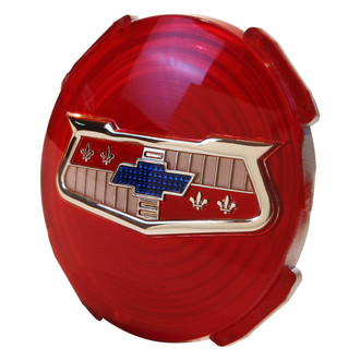 Trim Parts® - Red Wheel Spinner Emblem With Bow Tie Logo