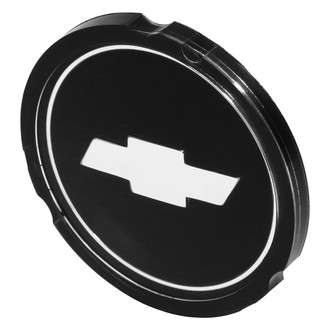 Trim Parts® - Black Wheel Spinner Emblem With Bow Tie Logo