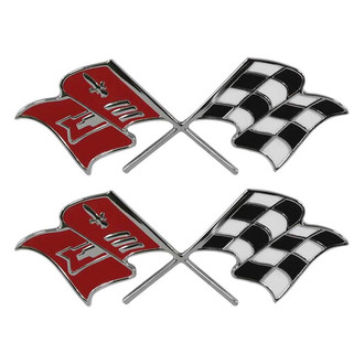 Trim Parts® - "X-Flag Fuel Injection" Front Fender Emblems