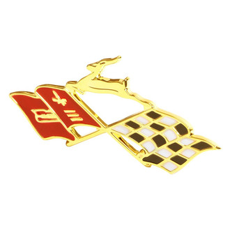 Trim Parts® - "X-Flag" Gold Rear Quarter Emblems
