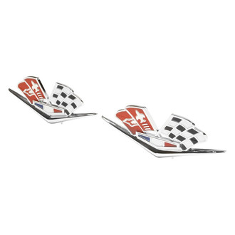 Trim Parts® - "X-Flag Fuel Injection" Front Fender Emblems