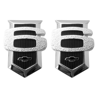 Trim Parts® - "6" Shield Front Fender Badges